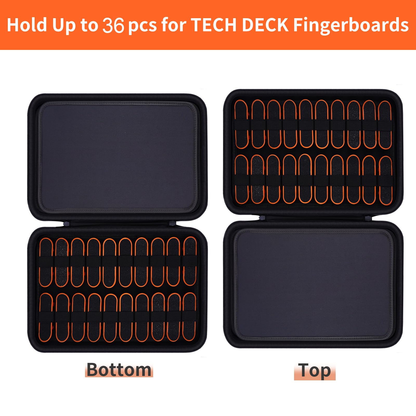 Case for TECH Deck Ultra DLX Fingerboard Mini Skateboards, Portable Fingerboard Travel Carrying Case for Collectible Finger Skateboards and Accessories (CASE ONLY!)