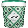 Maldon Salt, Sea Salt Flakes, 20 oz (570 g), Resealable Tub, Kosher, Natural, Handcrafted, Gourmet, Pyramid Crystals