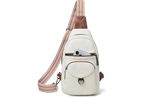 Leresas 7L Sling Bag for Women Crossbody Bag Sling Purse Fanny Packs Vegan Leather Chest Bag Trendy Handbag Travel Anti Theft