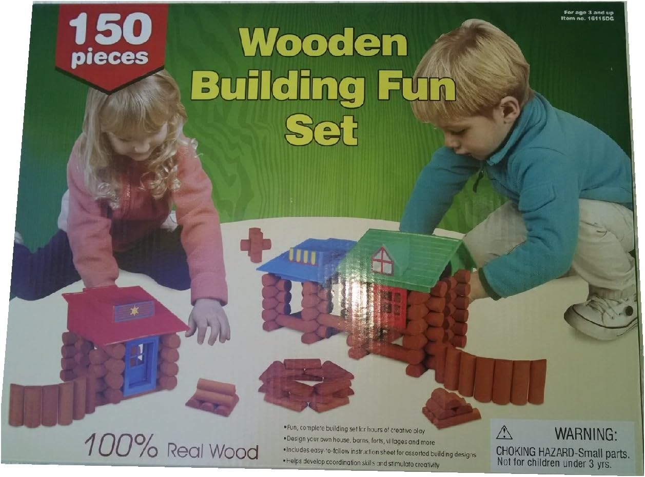 wooden building fun set