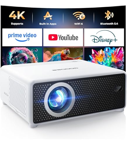 GOODEE Video Projector 本体 Amazon.com: GooDee 4K Smart Projector with 5G WiFi and Bluetooth