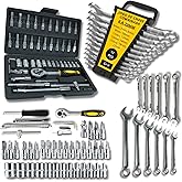 Jogo de Soquetes e Chaves Combinadas 58 Peças Aço Cr-V 6-22mm com Catraca e Maleta Organizadora Kit Jogo Ferramentas Completo