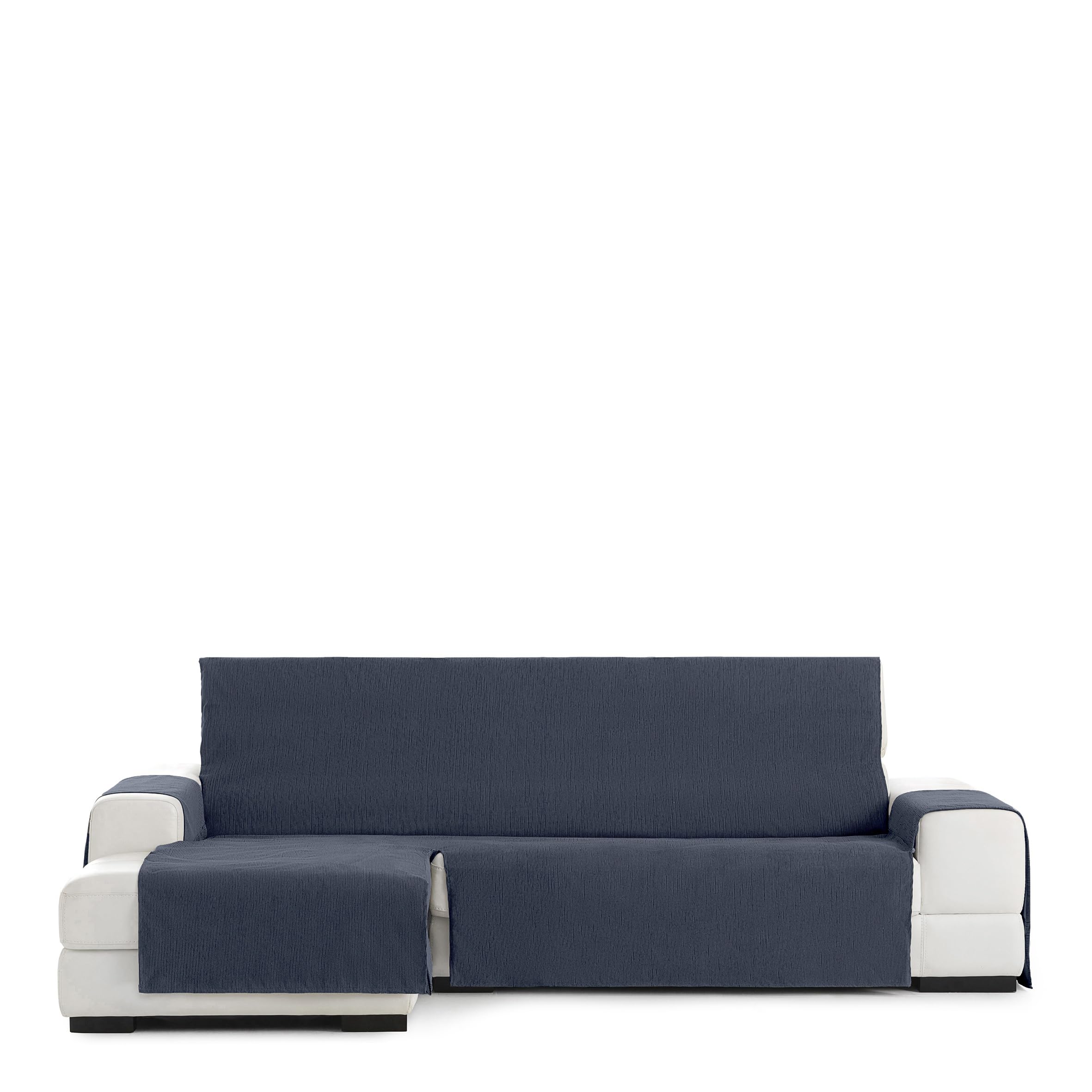 Eysa Rabat practica chaise longue cover 240cm, color 03/blue, left-frontal view