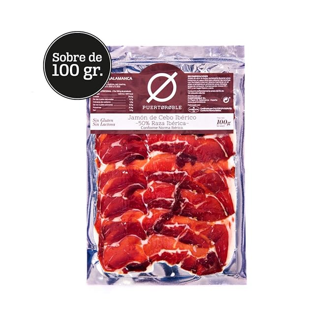Prosciutto Etichetta Nera Iberico Spagnolo 100 Gr Pacchetti Sottovuoto Disossato