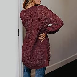 ADJHDFH Orange Sweater Loose Fit Cardigan Tops For