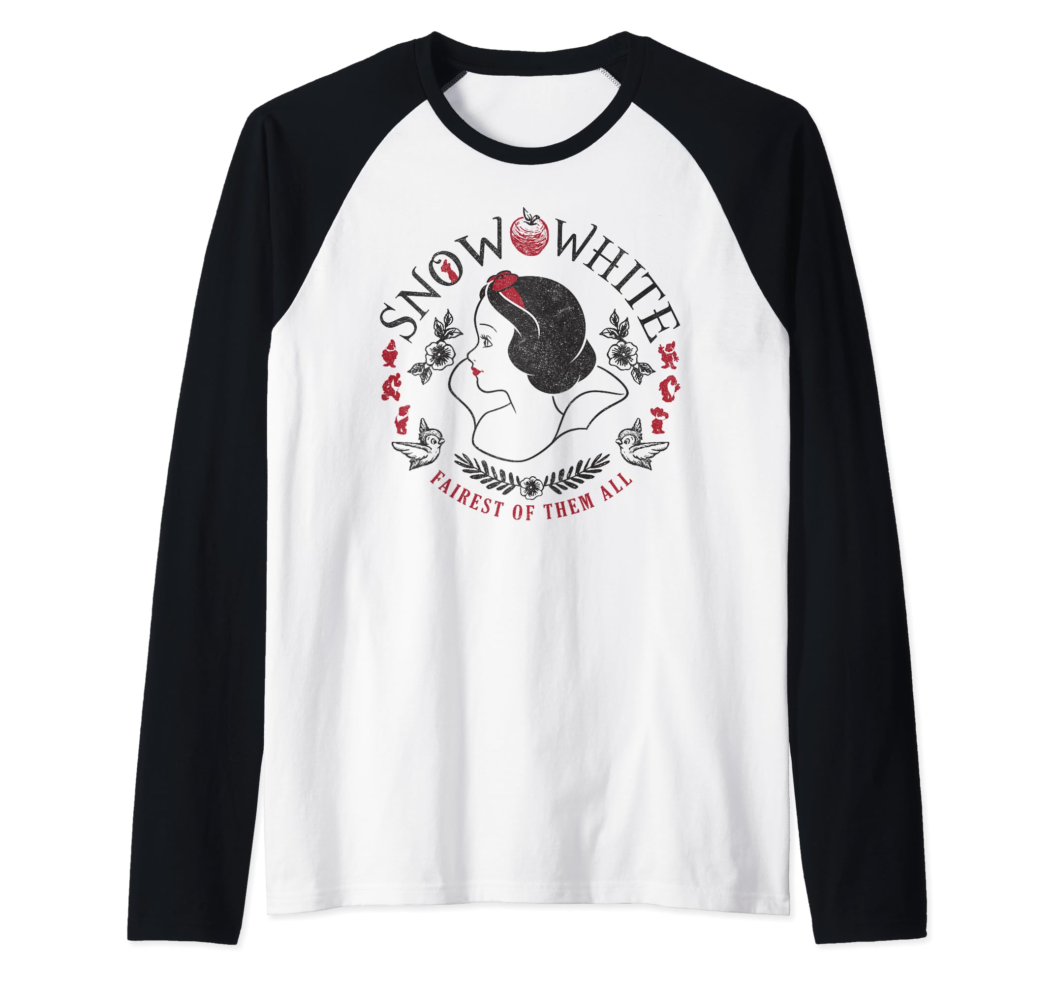 Disney Snow White Fairest Of Them All Profile Raglan Baseball Tee