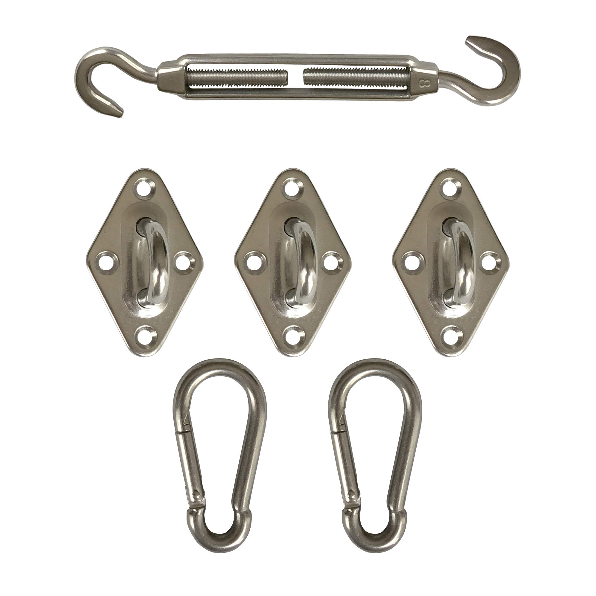Heavy Duty Stainless Steel 304 Hardware Accessory Fixing Kit for Triangle Shade Sails (For Triangle)