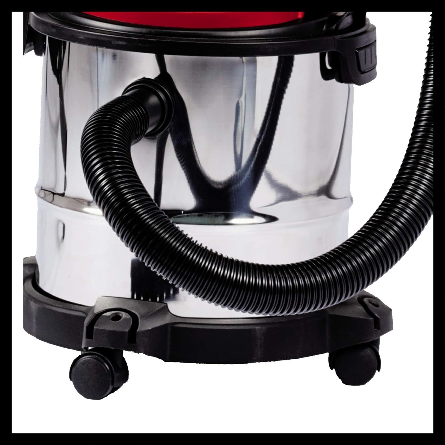 Einhell TC-VC 1812 S Nass-Trockensauger (1.250 W Leistung, 36mm Schlauchsystem, 12 l Edelstahlbehälter, Schaumstofffilter, umfangr. Düsenzubehör), Rot, Schwarz, Weiss 9