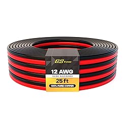 GS Power 12 Gauge Wire 25ft Oxygen Free, OFC Pure
