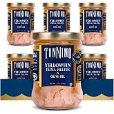 Tonnino Olive Oil Yellowfin Tuna Fillets, FAD-Free Wild-Caught, 6.7 oz 6pk