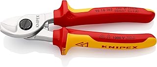 KNIPEX 95 16 165 Kabelschere isoliert mit Mehrkomponenten-Hüllen, VDE-geprüft 165 mm