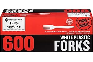 MEMBER´S MARK Daily Chef White Plastic Forks,, 600 Count (Pack of 36)