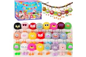 Holydeck 24 Pcs PreFilled Easter Eggs with Plush Toys Keychain Decoration Stuffed Toy Great for Kids Boys Girls Easter Basket