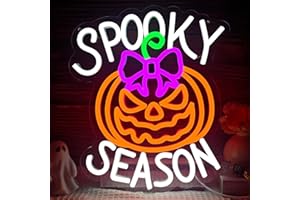 LULKOD Halloween Neon Sign Pumpkin Neon Sign Dimmable Halloween Led Sign Halloween Neon Light for Wall Decor Pumpkin Neon Light Up Sign for Bedroom Game Room Man Cave Halloween Decor