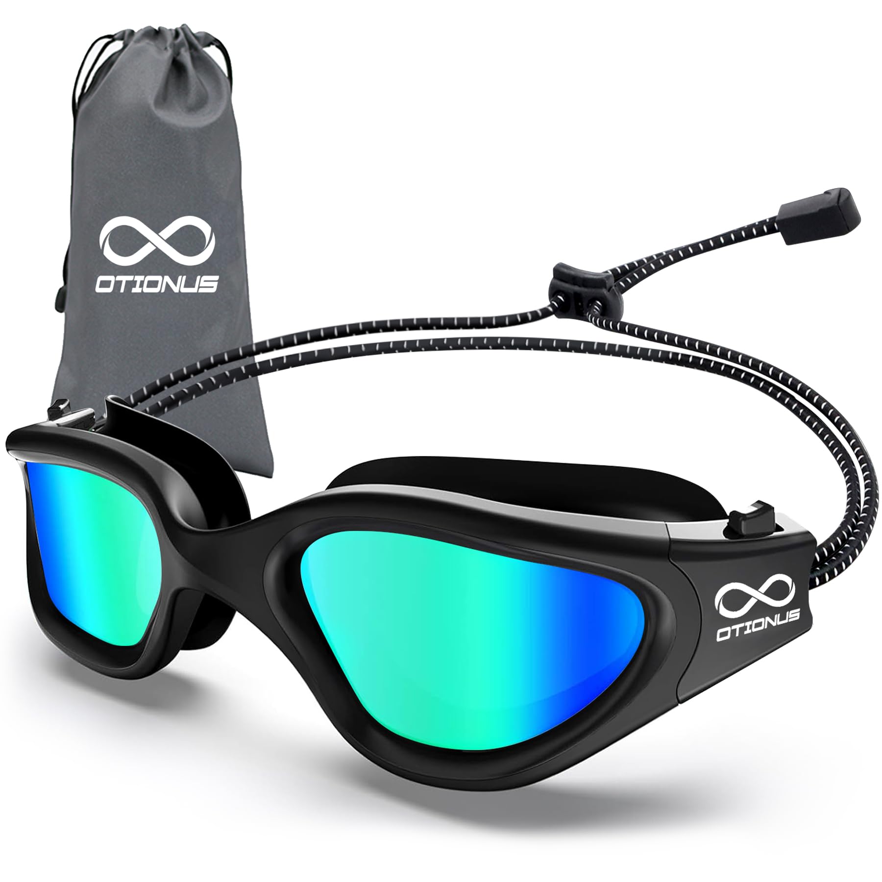 Photo 1 of Otionus Swim Goggles, Polarized Adult Swimming Goggles Bungee Strap No Hair Pulling Anti-fog Pool Goggles for Men Women