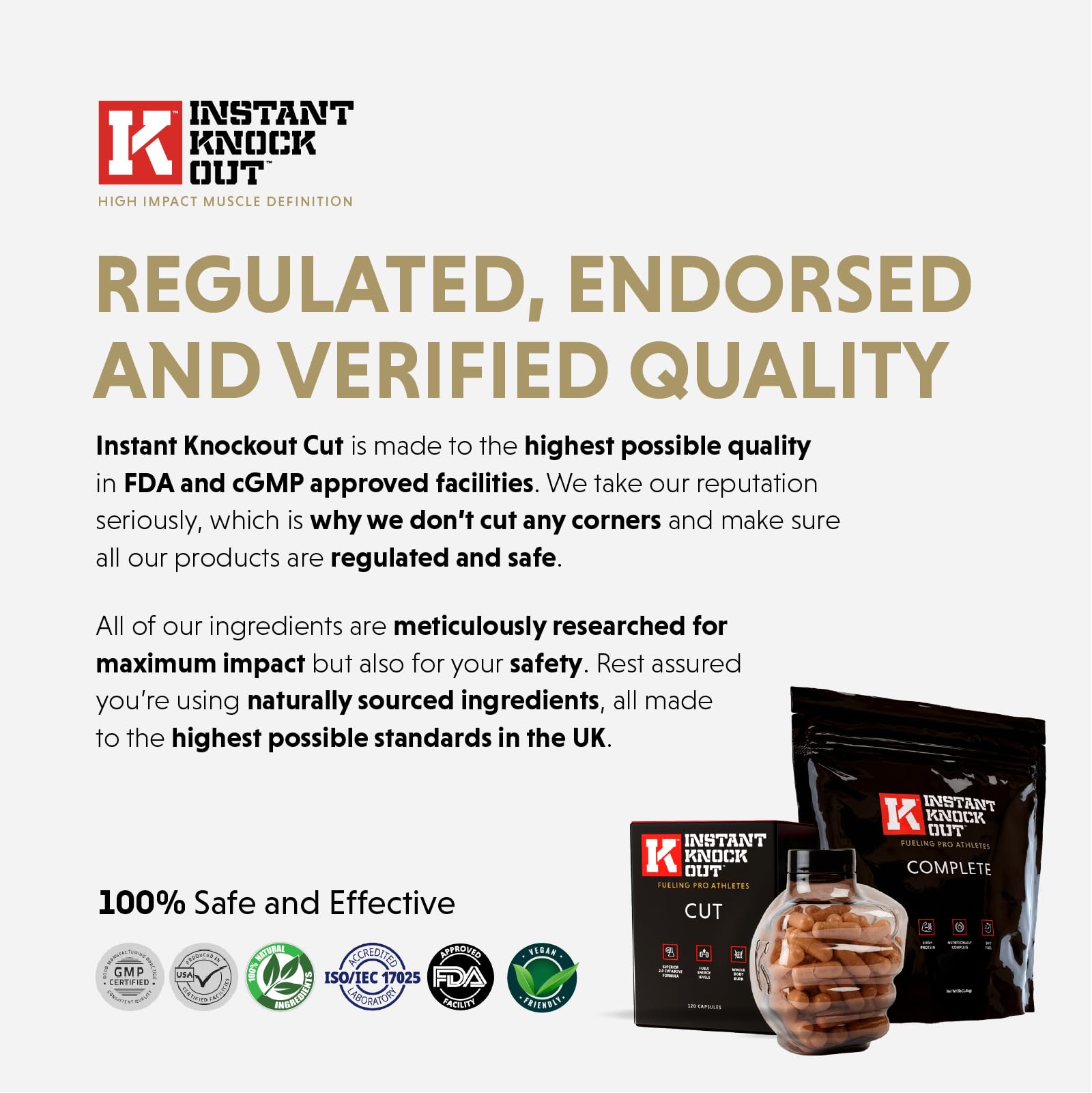 Instant Knockout Fat Burner for Men & Women - All Natural Ingredients with Glucomannan, Green Tea Extract, Cayenne Pepper Seeds and More