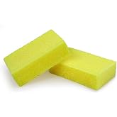2 Pcs Bug Scrubber Sponge, Reusable Car Bug and Tar Remover Sponges | Car Wash Cleaning Scrub Sponges, Yellow Car Wash Bug Sponge for Auto Exterior Detailing
