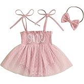My First Birthday Baby Girl Outfit One Year Old Clothes Tulle Romper Dress Sleeveless Bodysuit Cake Smash Outfits