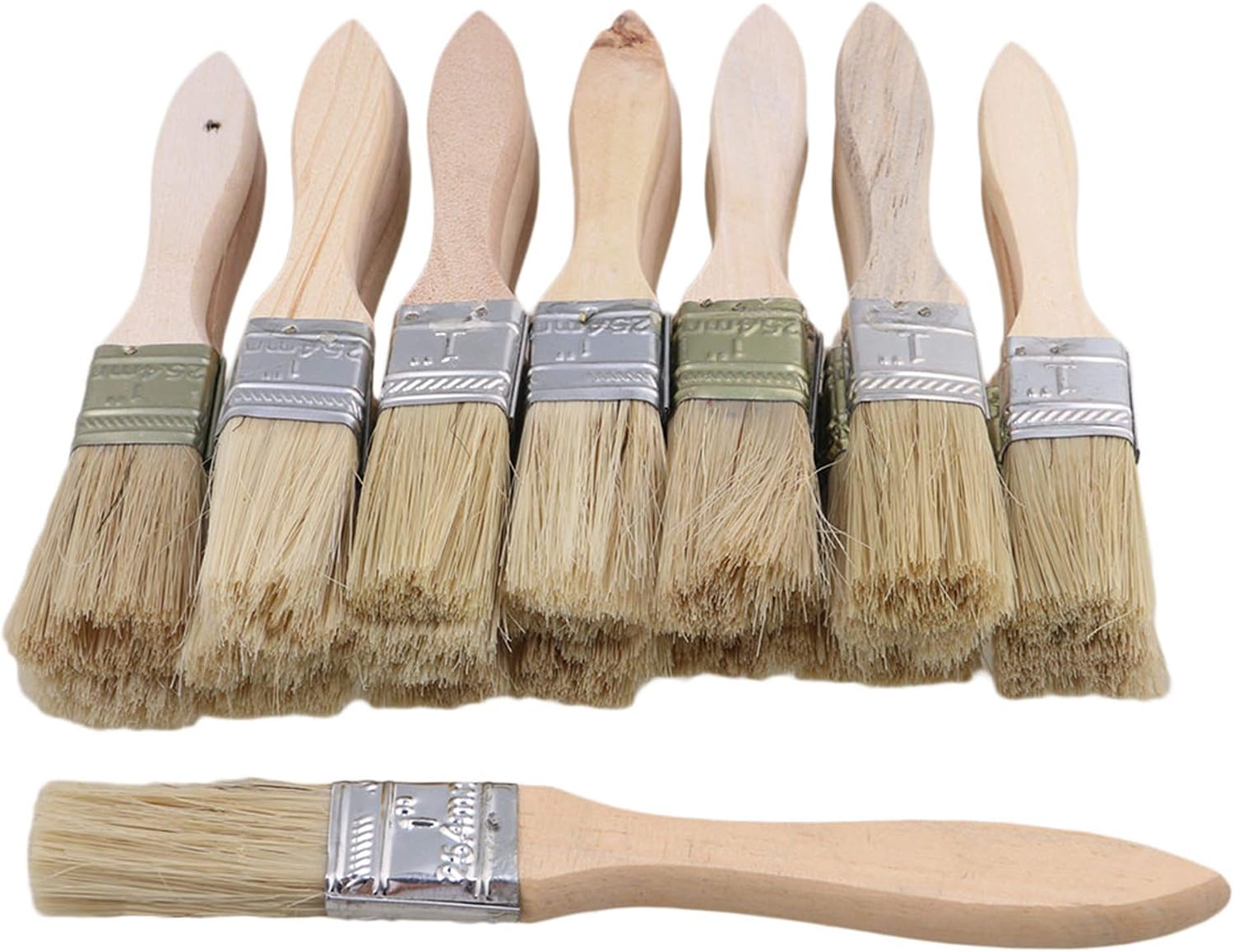 20-Piece Paint Brush Set Bristle and Mixed Silk Bristle Oil Wooden Handle for Art Painting Bristle Width 2 cm (0.79 in)