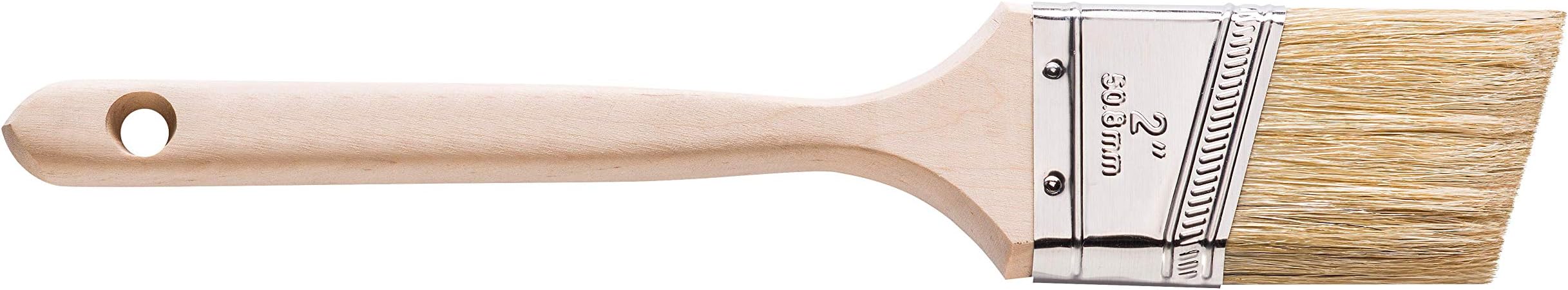 Angled Paintbrush for USE with Water BORNE and Solvent Based Paints 1.5 inch x 45 mm Wood Handle Paint Brush