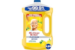 Mr. Clean Antibacterial All Purpose Cleaner, Floor Cleaner for Mopping Home, Mop Soap, Bathroom, & Kitchen, Cleaning Liquid f