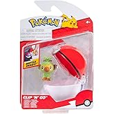 Pokémon Clip ‘N’ Go Grookey and Poké Ball - Includes 2-Inch Battle Figure and Poké Ball Accessory