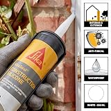 Everbuild Everflex 450 Premium+ Builders Silicone Sealant White 300ml view 2