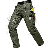 SWISSWELL Mens Tactical Cargo Work Pants Water Resistant Ripstop 10 Pockets | Relaxed Fit, Lightweight, Elastic Waistband, Breathable, Mag Pocket, Casual, for Outdoor Hiking Construction Hunting Fishing