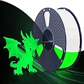 SUNLU PETG Glow in Dark Filament,1kg(White, Glow Green) | Luminous PETG 1.75mm, High Brightness Filament, Dimensional Accuracy +/- 0.02mm