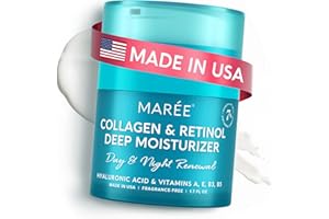 MAREE Face Moisturizer Retinol DD Cream for Face - Daily Wrinkle Cream for Women - Anti Aging Face Cream - Facial Moisturizer with Collagen - Crema Hidratante Para la Cara for Skin Tightening