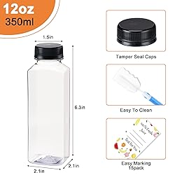 BOOMIBOO Juice Bottles with Caps - 15Pcs