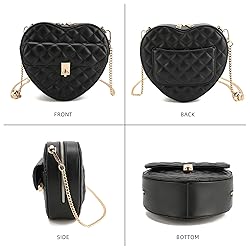 lola mae Heart Shape Satchel Crossbody Purse for