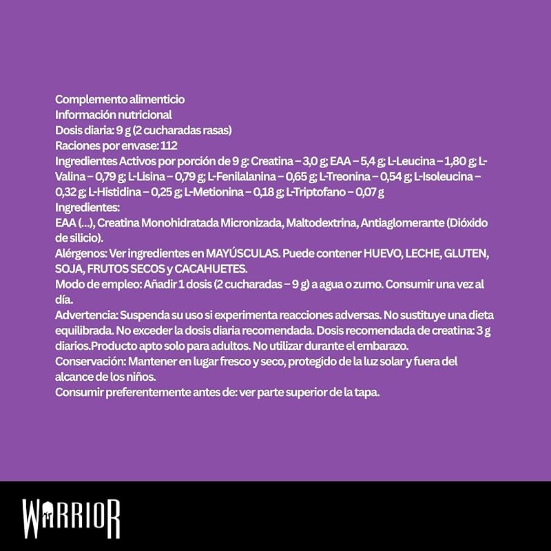 Creatina Monohidratada + EAA 270g - 30 doses - Fórmula para recuperação e apoio muscular com suplemento de desempenho - Pó essencial de aminoácidos para treino (sem sabor)