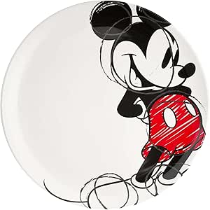 Zak Designs Mickey &amp; Minnie Melamine Plates, Disney Mickey Mouse