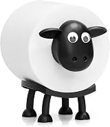 VELENTI Sheep Toilet Roll Holder - Free Standing 3D Printed Black Sheep