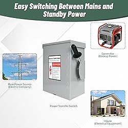 200-Amp, 3 Pole 120V/240V Generator Transfer