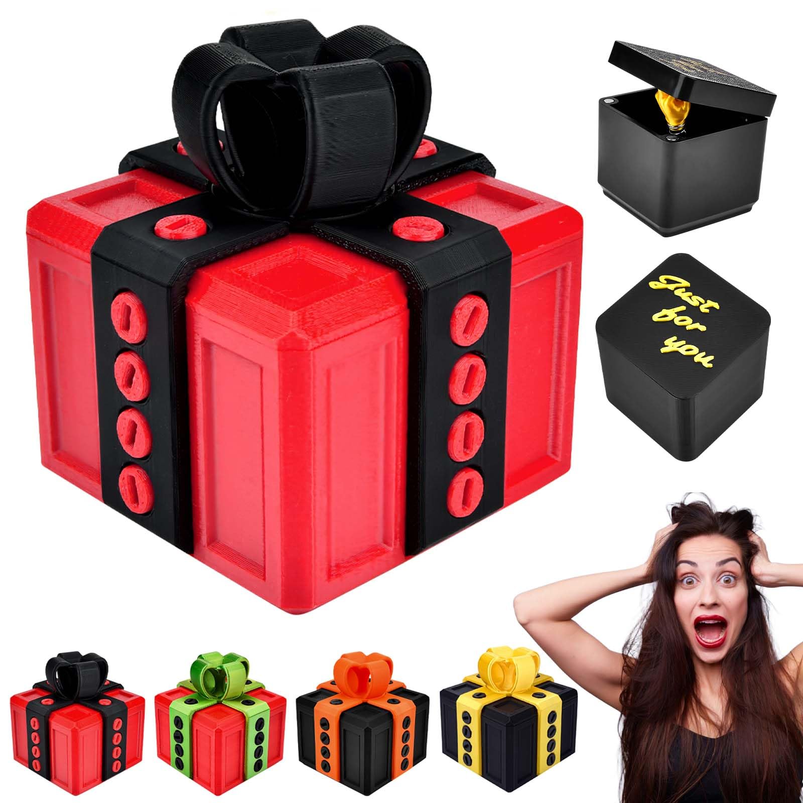Annoying Gift Box with Finger, 3D Printed Fun Gag Gifts Pranks for Adults, Novelty Puzzle Gifts Boxes Home Ornaments, Easter Birthday Surprise Joke Gifts for Men Women