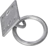 Faithfull 8mm Galvanised Steel Ring On Plate 50x50mm Heavy Duty Fixings view 2