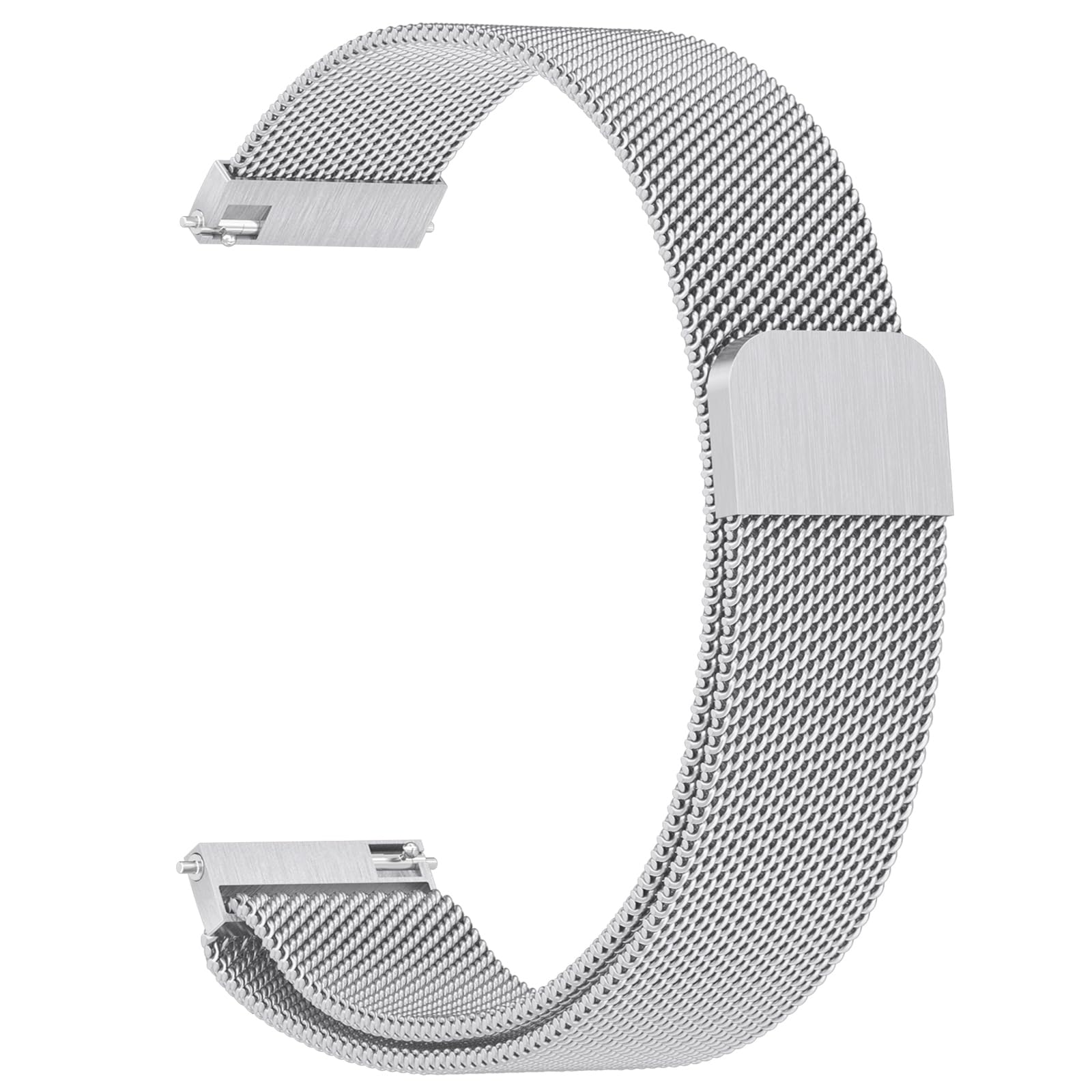 Vanjua 18mm Watch Band Quick Release Replacement Wristbands, Stainless Steel Metal Mesh Loop Adjustable Magnetic Replacement Straps Bands for Men Women