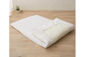 EMOOR Japanese Futon Mattress CLASSE & Fitted Sheet PRESSO Twin Made in Japan, Cotton (White) Foldable Floor Sleeping Bed Tatami Mat