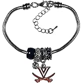 NCAA Siskiyou Sports Womens Virginia Cavaliers Euro Bead Bracelet One Size Team Color