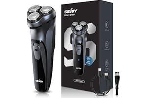 Sejoy Electric Razor for Men,Electric Shavers for Men,Face Shaver, Cordless Washable Rechargeable Shaving Machines,Pop Up Trimmer for Travel Home, LED Display,Fast Charging
