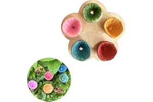 Asaleilipa 5Pack Bee Cups for Garden， Resin Bee Watering Station，Colorful Bee Insect Drinking Cup - Handmade Resin Bee Cups for Thirsty Pollinators for Outdoor Garden Courtyard Decor