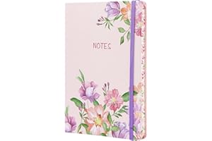 MGGAO College Ruled Journal for Women, Writing Notebook with 160 Lined/Ruled Pages, Hardcover Journal for School Business Work, A5 Leather Diary for Girls