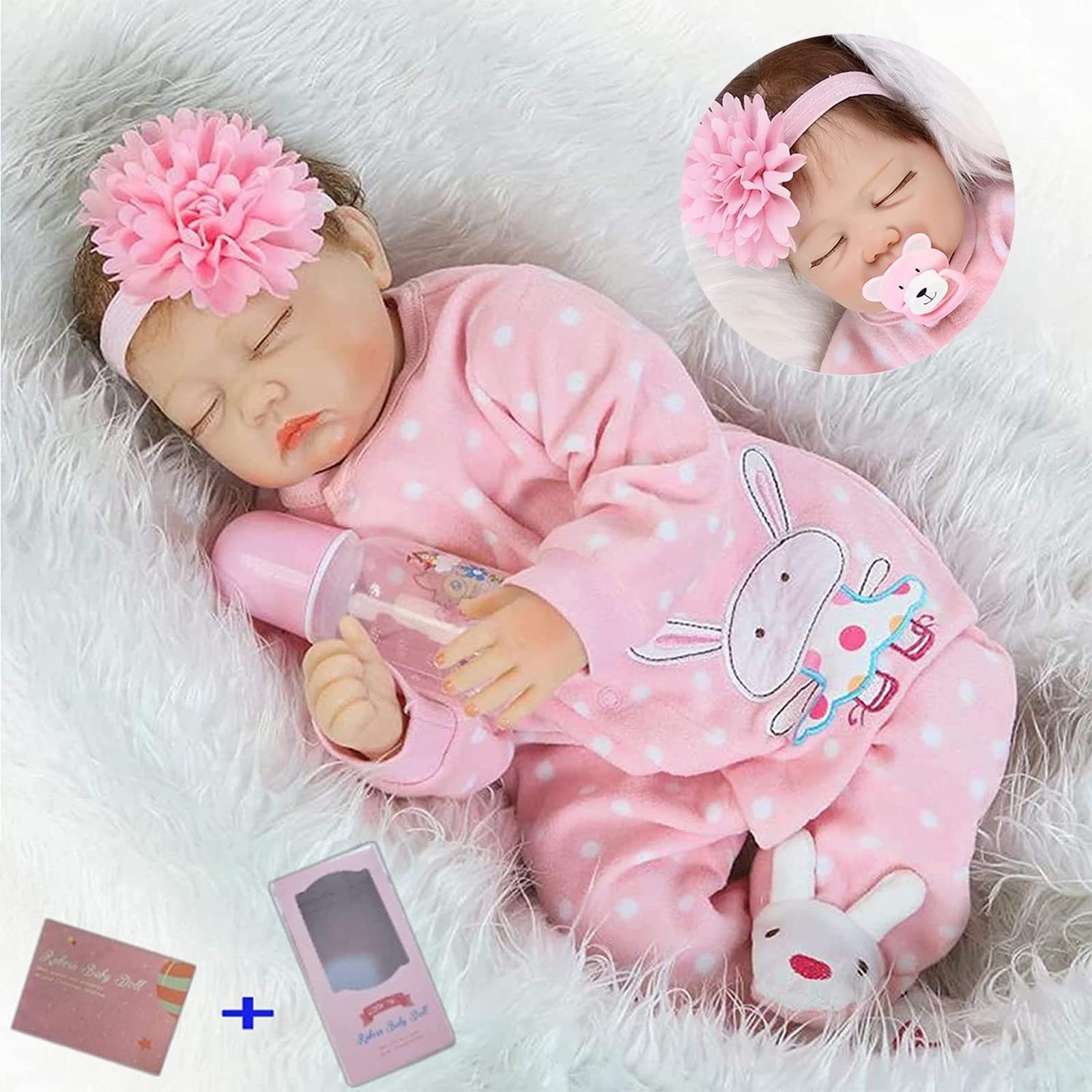 ZIYIUI 18 InchReborn Baby Dolls Lifelike 45cm Reborn Dolls Silicone Full Body Handmade Reborn Babies Reborn dolls That Looks Real Life Like silicone reborn doll Girl Boys & Girls Toy Gift