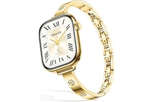 Missair Slim Bands Compatible with Apple Watch 38mm 40mm 41mm 42mm 44mm 45mm 46mm 49mm for Women, Thin Bracelet Dressy Designer Stainless Steel Metal Strap for iWatch Series 11 10 9 8 7 6 5 4 SE Ultra