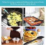 iNeibo Heat Resistant Silicone Spatulas 3-Piece Set Nonstick BPA Free FDA view 6