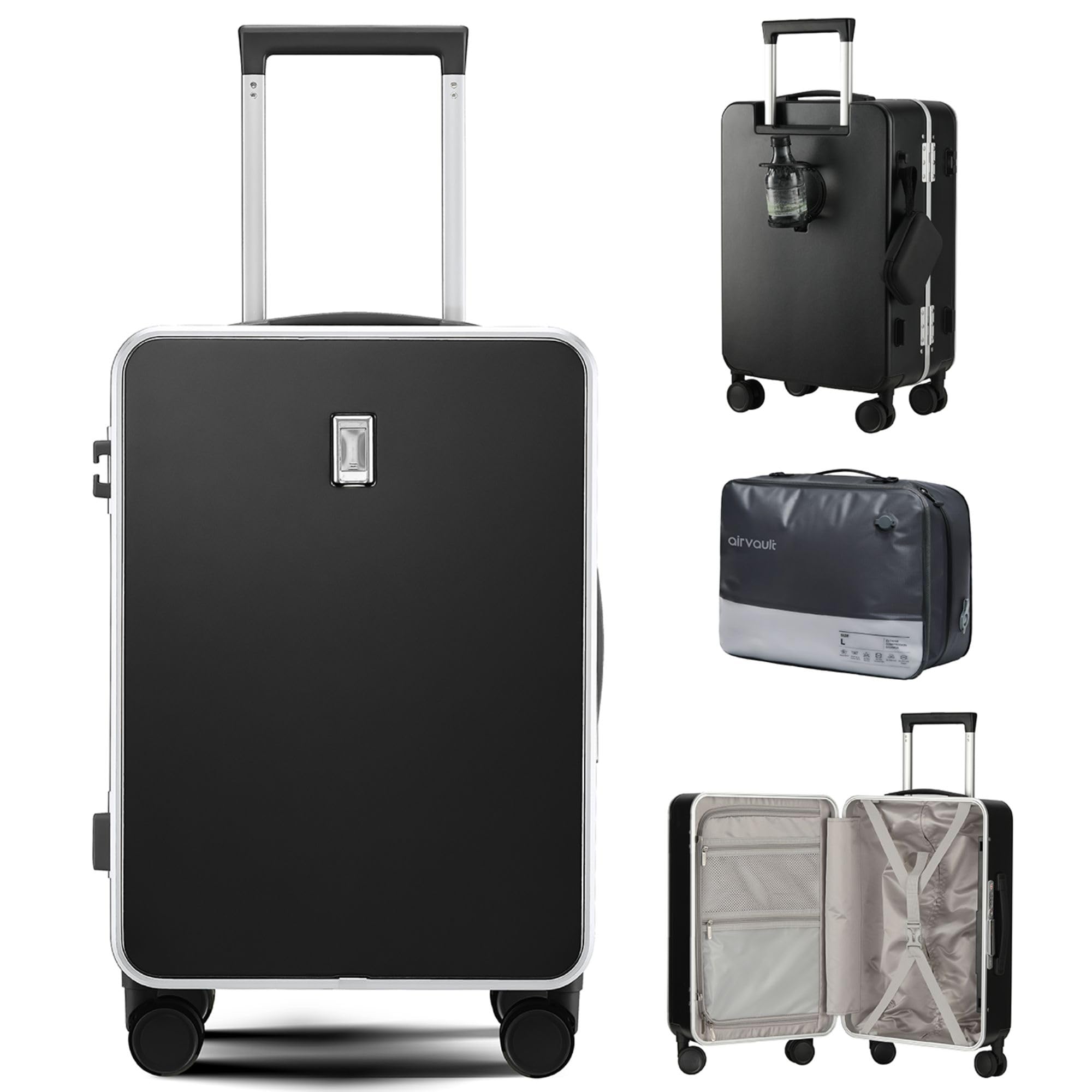 Photo 1 of AirVault Vacuum Seal Air Compression 20-Inch Suitcase Carry-On Travel Luggage USB Port Pump TSA Lock Backpack Vacpack 20" - HyperVault, Matte Black, 60L Capacity (1 Vacuum Bag)