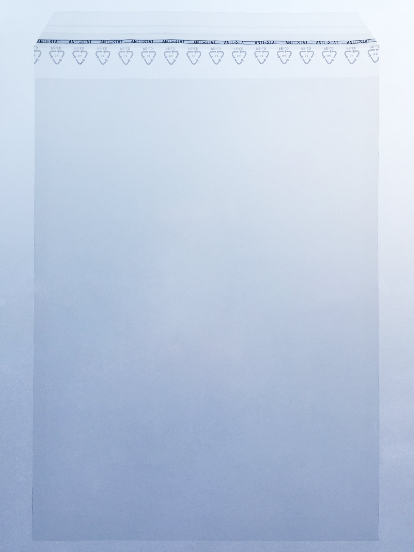 100 B4 Plastic Adhesive Seal Plastic Bags, Flap Bags, Standard: 50 µm Strong, 360 x 250 mm, with Adhesive Strip, Clear, Transparent