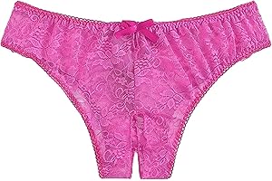 Crotchless Lace Womens Underwear Sexy Panties Tummy Control Bikini Panties Soft Briefs Funny Tangas Butt Lifting